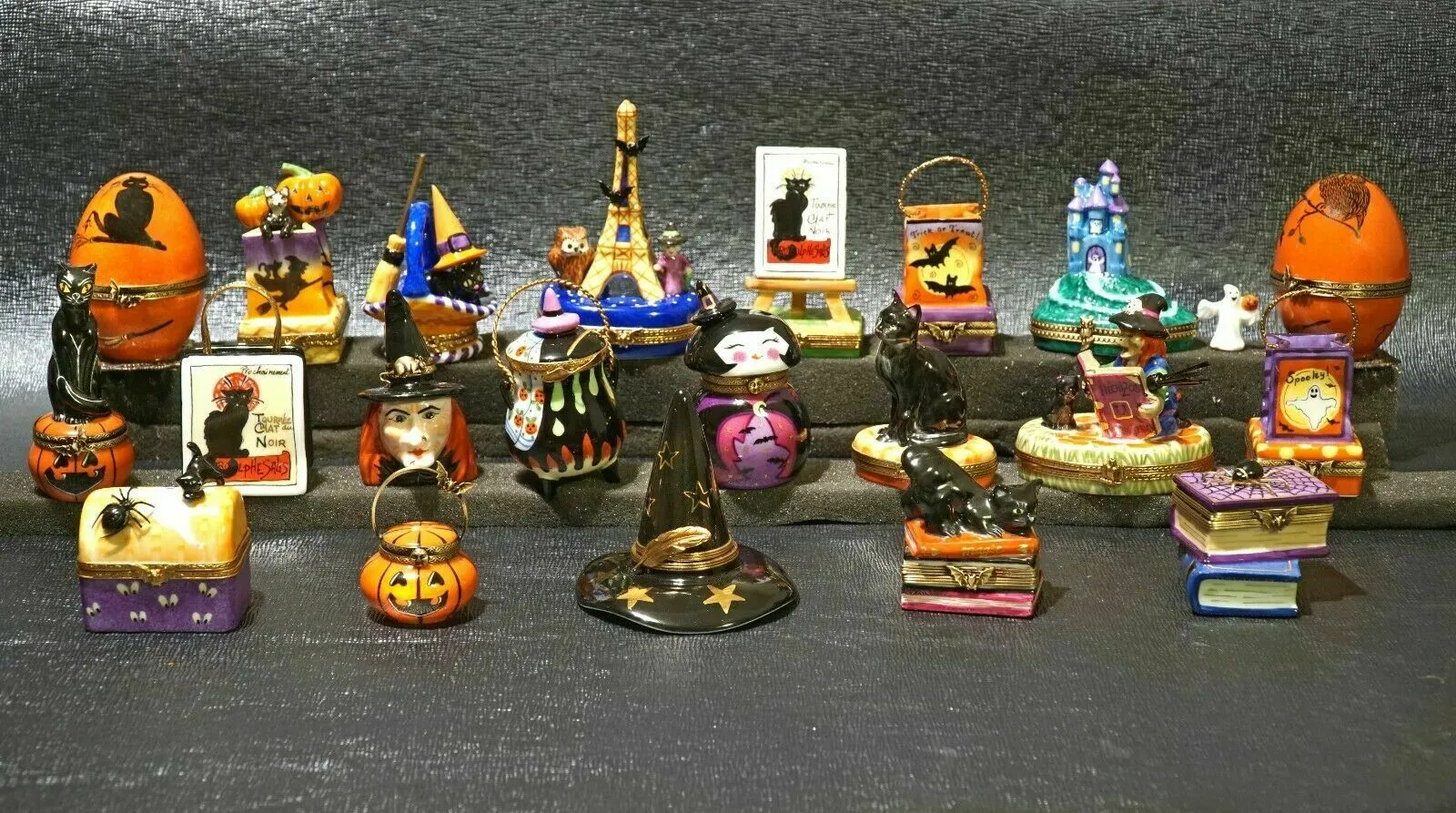 Halloween Limoges porcelain trinket box collection
